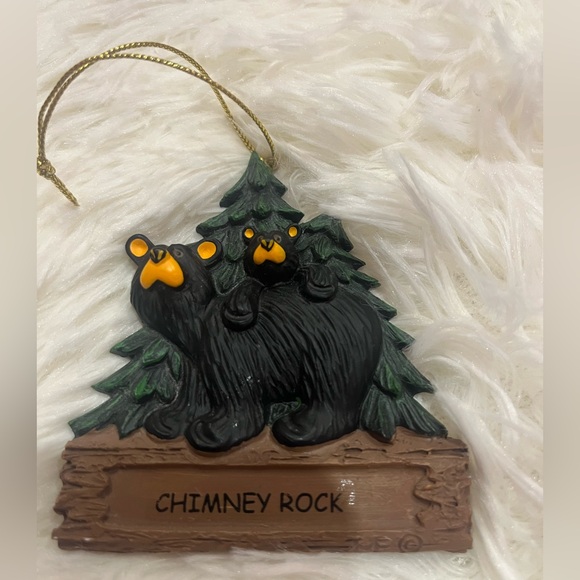 Chimney Rock North Carolina State Park Bears Ornament Souvenir - Picture 1 of 7
